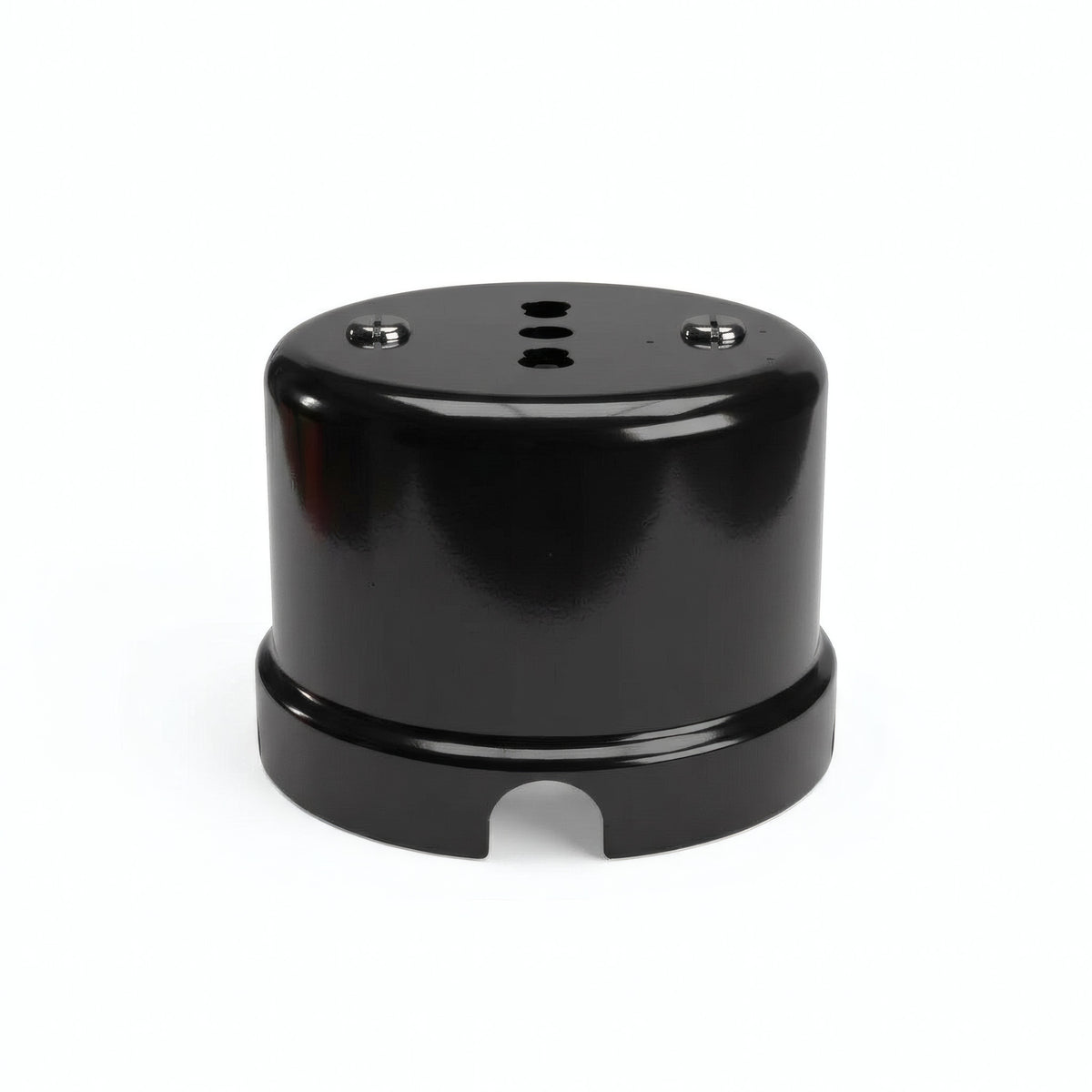 Toma de pared de porcelana — Italiana 2P+T 10/16 A / Negro