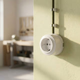 Toma de pared de porcelana — Schuko 2P+T 16 A / Blanco