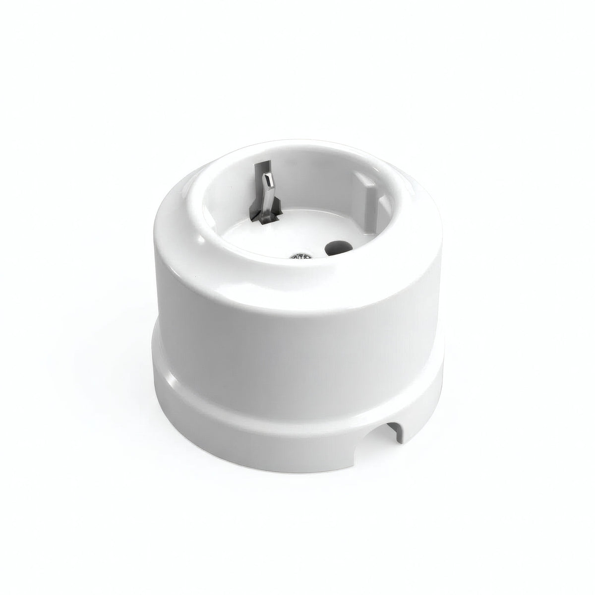 Toma de pared de porcelana — Schuko 2P+T 16 A / Blanco
