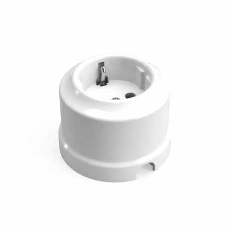 Toma de pared de porcelana — Schuko 2P+T 16 A / Blanco