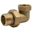 Accesorio unión codo macho-hembra de latón CW617N BSP - vista isométrica 3/4