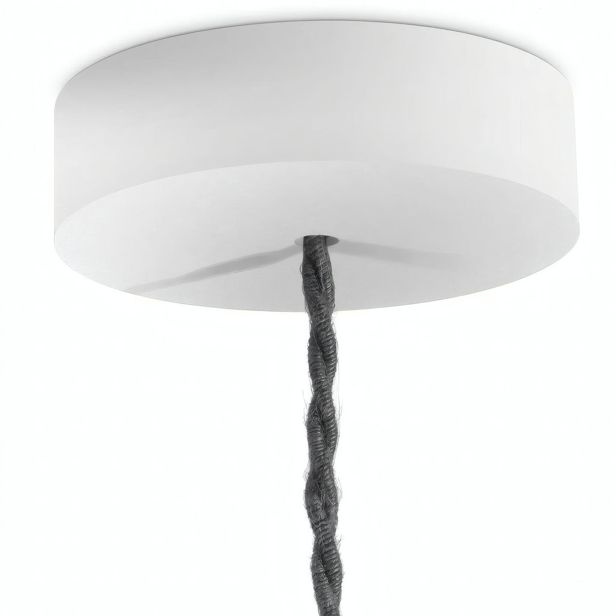 Florón redondo de madera, Ø 120 mm — Blanco