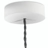 Florón redondo de madera, Ø 120 mm — Blanco