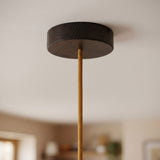 Florón redondo de madera, Ø 120 mm — Efecto wengué