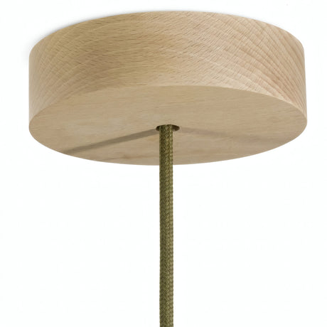 Florón redondo de madera, Ø 120 mm — Natural