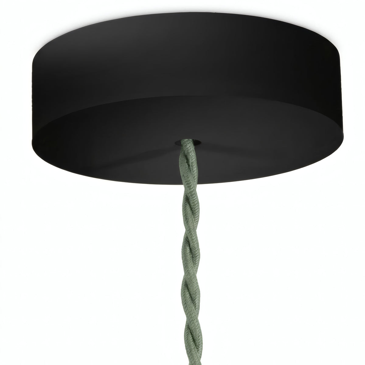 Florón redondo de madera, Ø 120 mm — Negro