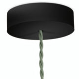Florón redondo de madera, Ø 120 mm — Negro