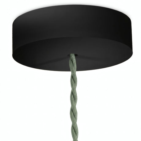Florón redondo de madera, Ø 120 mm — Negro