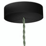 Florón redondo de madera, Ø 120 mm — Negro