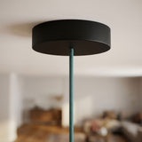 Florón redondo de madera, Ø 120 mm — Negro