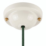 Florón de cerámica esmaltada — Ø 130 mm / Blanco