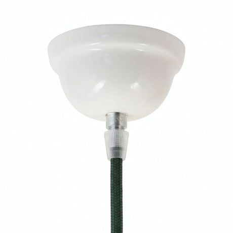 Florón de cerámica esmaltada — Ø 75 mm / Blanco