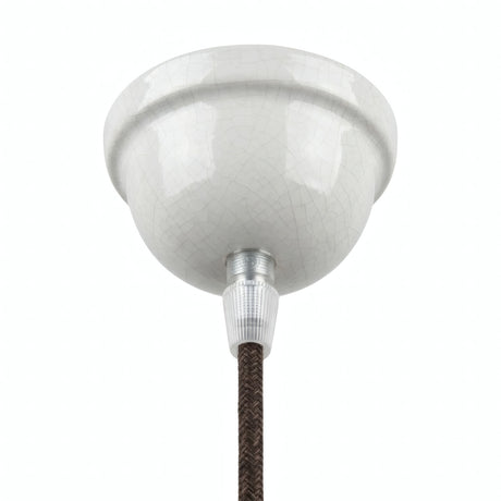 Florón de cerámica esmaltada — Ø 75 mm / Efecto craquelado