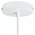 Florón cilíndrico de metal, Ø 120 mm — Cónico de termoplástico / Blanco brillante