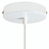 Florón cilíndrico de metal, Ø 120 mm — Cónico de termoplástico / Blanco brillante