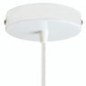 Florón cilíndrico de metal, Ø 120 mm — Cónico de termoplástico / Blanco brillante
