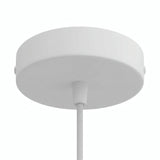 Florón cilíndrico de metal, Ø 120 mm — Cónico de termoplástico / Blanco mate