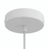 Florón cilíndrico de metal, Ø 120 mm — Cónico de termoplástico / Blanco mate