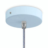 Florón cilíndrico de metal, Ø 120 mm — Cónico de termoplástico / Azul cielo