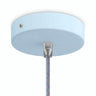 Florón cilíndrico de metal, Ø 120 mm — Cónico de termoplástico / Azul cielo