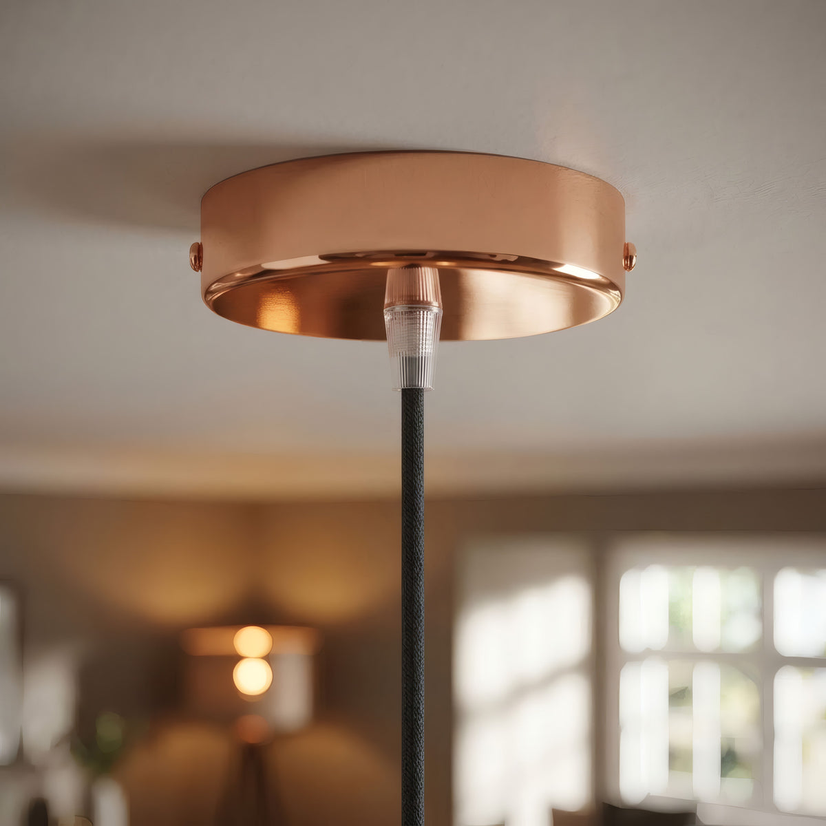 Florón cilíndrico de metal, Ø 120 mm — Cónico de termoplástico / Cobre