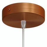 Florón cilíndrico de metal, Ø 120 mm — Cónico de termoplástico / Cobre satinado