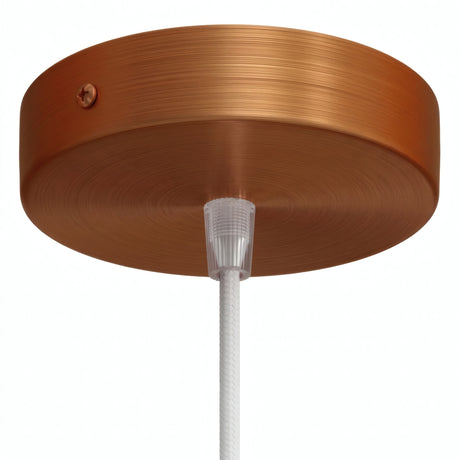 Florón cilíndrico de metal, Ø 120 mm — Cónico de termoplástico / Cobre satinado