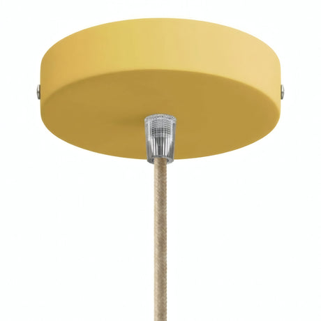 Florón cilíndrico de metal, Ø 120 mm — Cónico de termoplástico / Mostaza