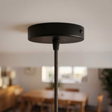 Florón cilíndrico de metal, Ø 120 mm — Cónico de termoplástico / Negro