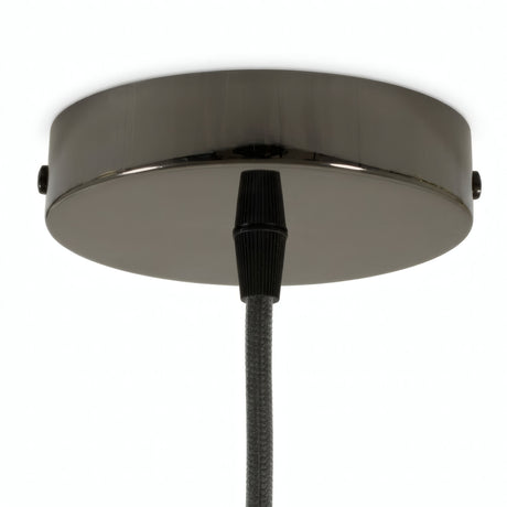 Florón cilíndrico de metal, Ø 120 mm — Cónico de termoplástico / Perla negra