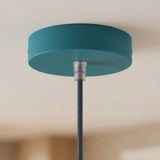 Florón cilíndrico de metal, Ø 120 mm — Cónico de termoplástico / Azul petróleo