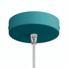 Florón cilíndrico de metal, Ø 120 mm — Cónico de termoplástico / Azul petróleo