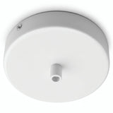 Florón cilíndrico de metal, Ø 120 mm — Cilíndrico de metal / Blanco brillante