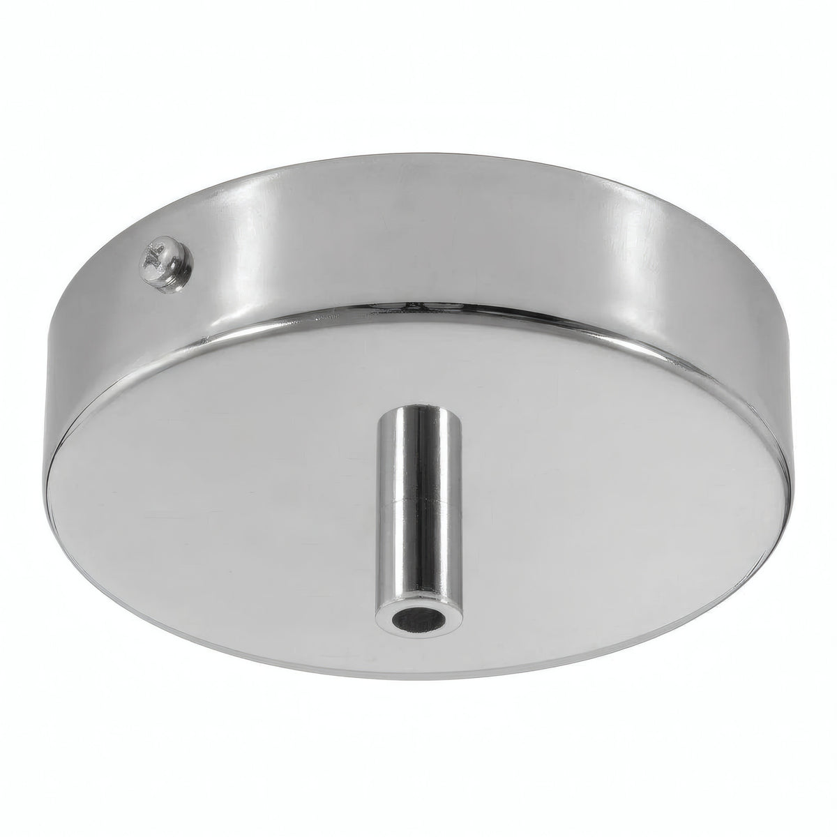 Florón cilíndrico de metal, Ø 120 mm — Cilíndrico de metal / Cromado
