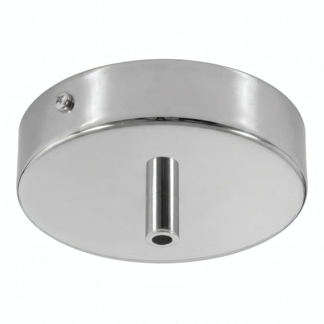 Florón cilíndrico de metal, Ø 120 mm — Cilíndrico de metal / Cromado