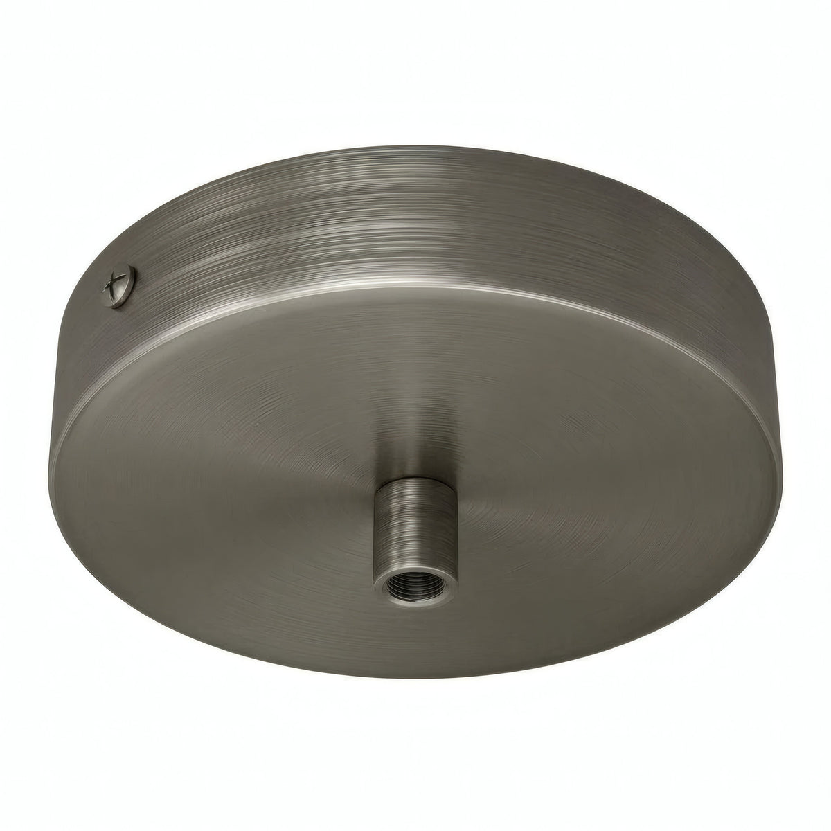 Florón cilíndrico de metal, Ø 120 mm — Cilíndrico de metal / Titanio satinado