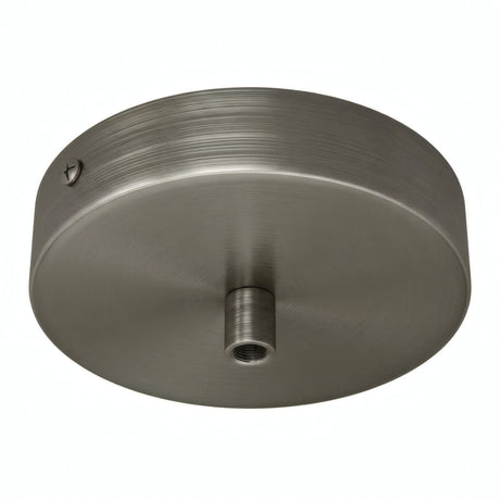 Florón cilíndrico de metal, Ø 120 mm — Cilíndrico de metal / Titanio satinado