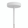 Florón cilíndrico de metal con prensacables de 15 cm — Blanco mate