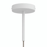 Florón cilíndrico de metal con prensacables de 15 cm — Blanco mate