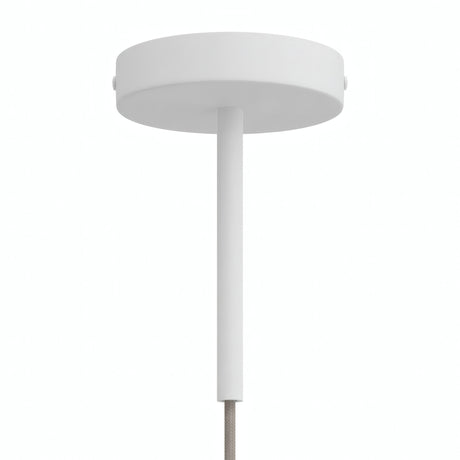 Florón cilíndrico de metal con prensacables de 15 cm — Blanco mate