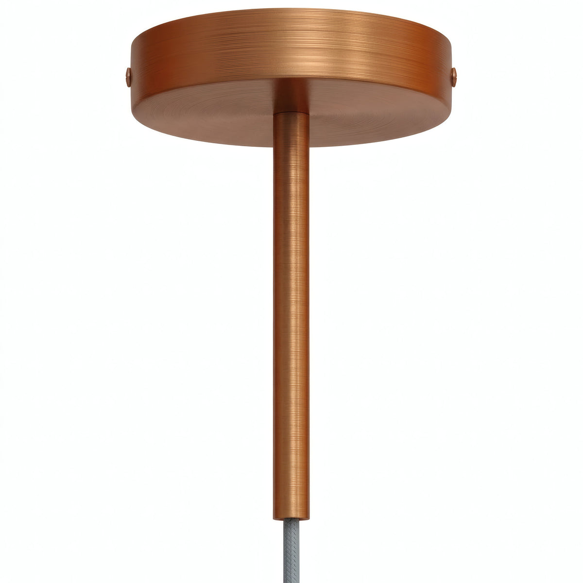 Florón cilíndrico de metal con prensacables de 15 cm — Cobre satinado