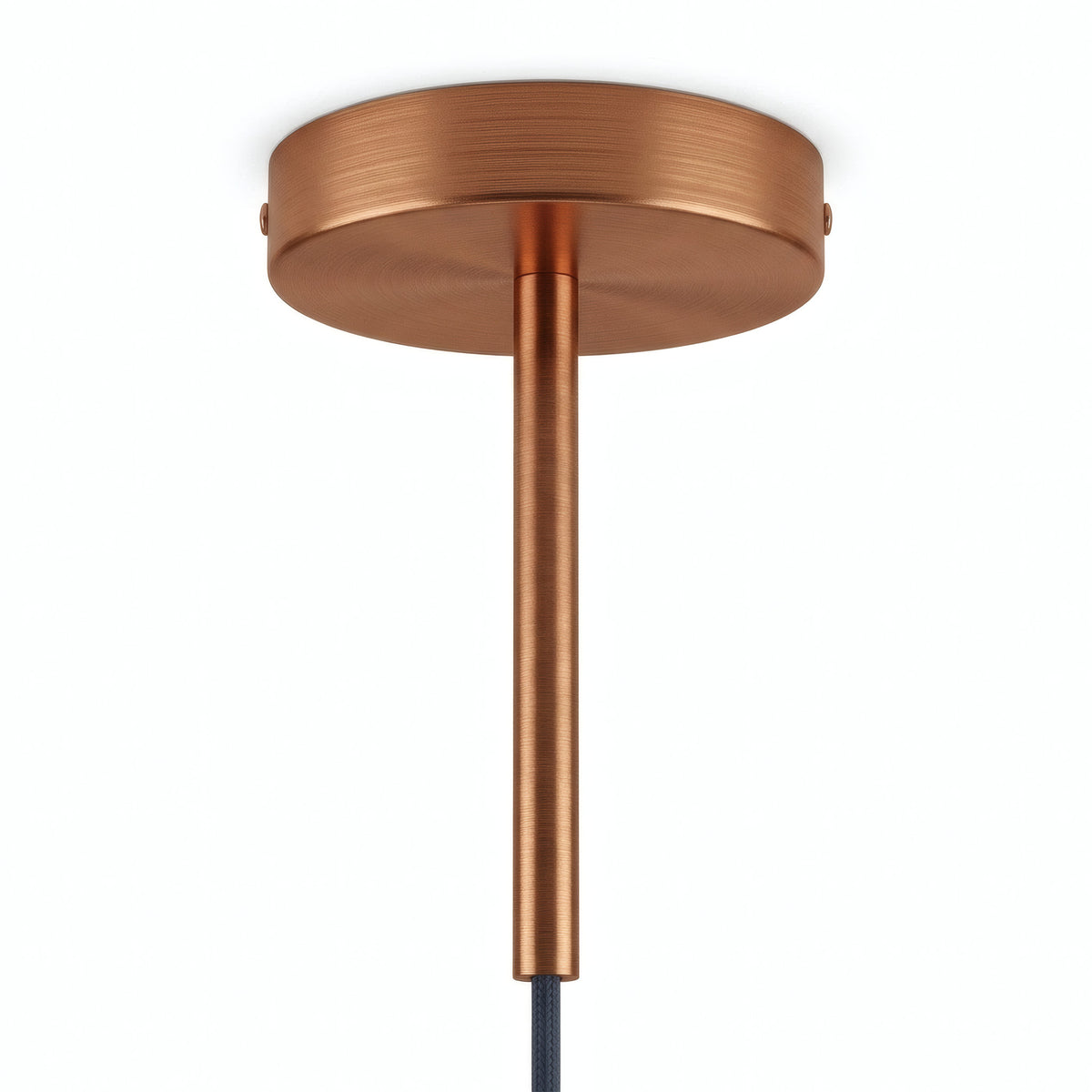 Florón cilíndrico de metal con prensacables de 15 cm — Cobre satinado