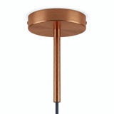 Florón cilíndrico de metal con prensacables de 15 cm — Cobre satinado