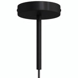Florón cilíndrico de metal con prensacables de 15 cm — Negro