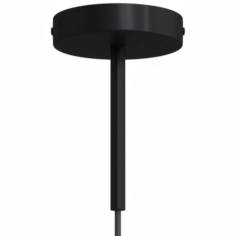Florón cilíndrico de metal con prensacables de 15 cm — Negro