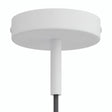 Florón cilíndrico de metal con prensacables de 7 cm — Blanco mate