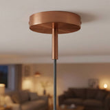 Florón cilíndrico de metal con prensacables de 7 cm — Cobre satinado