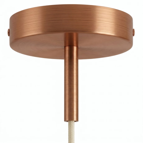 Florón cilíndrico de metal con prensacables de 7 cm — Cobre satinado