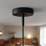 Florón cilíndrico de metal con prensacables de 7 cm — Negro