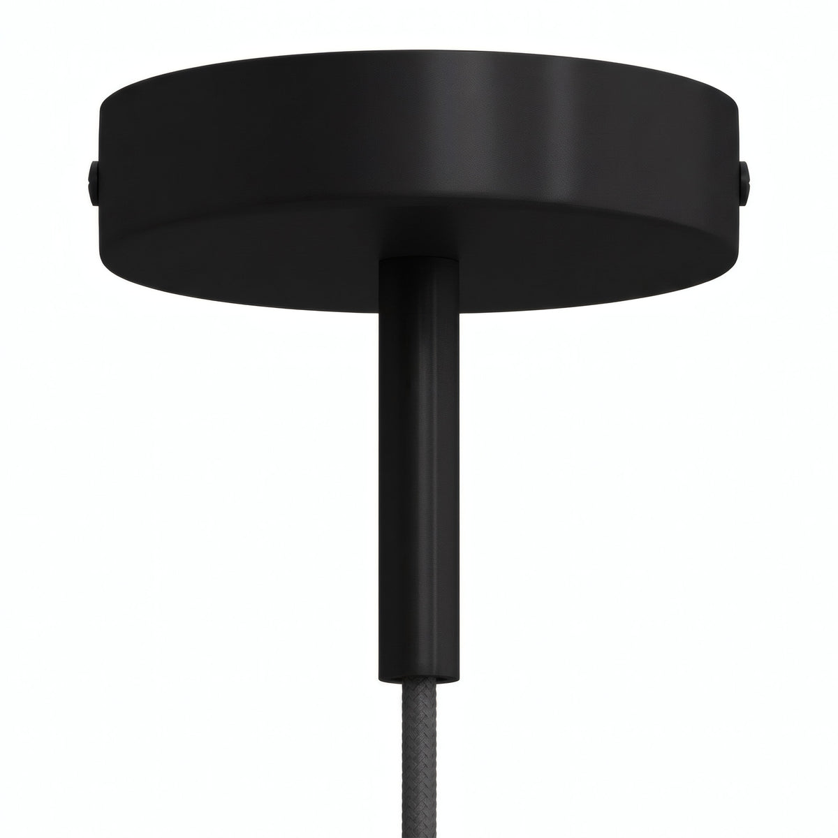 Florón cilíndrico de metal con prensacables de 7 cm — Negro